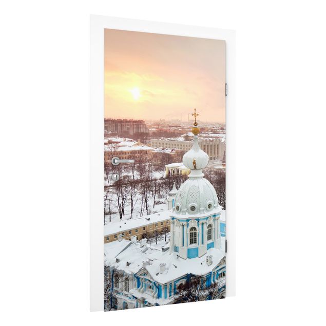 Papier peint 3d trompe l oeil L'hiver à Saint-Pétersbourg