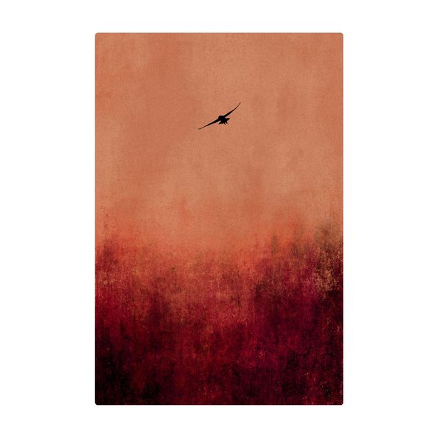 Tapis en liège - Bird In Sunset - Format portrait 2:3