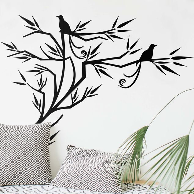 Sticker mural - Birds on Sapling
