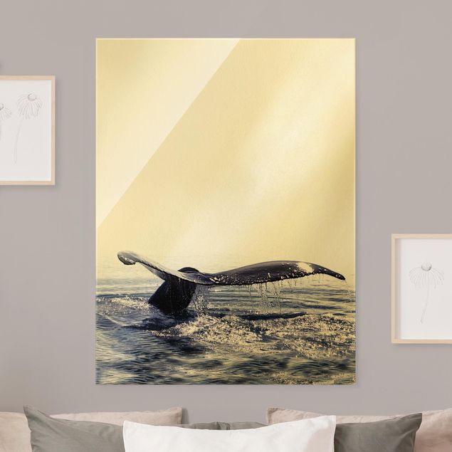 Tableau moderne Chant de baleine en Islande