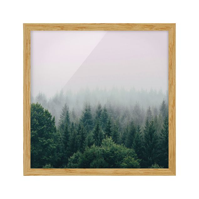 Tableaux encadrés paysage Forêt Brumeuse Crépuscule
