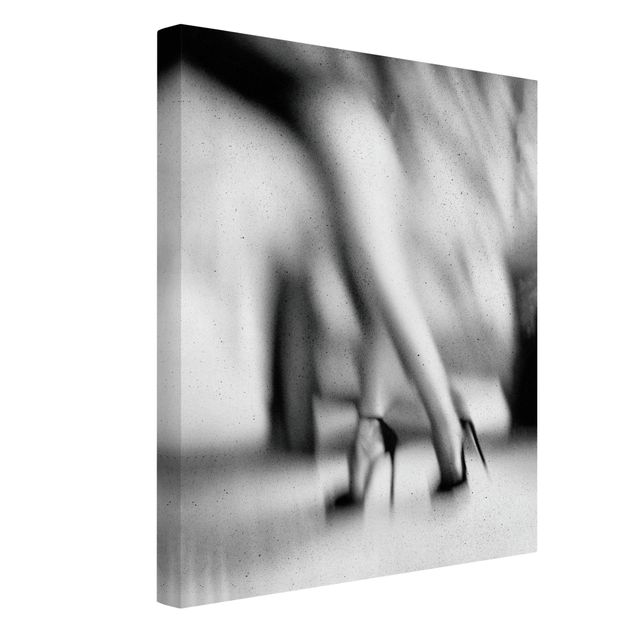 Tableaux sur toile en noir et blanc Promenade à Paris