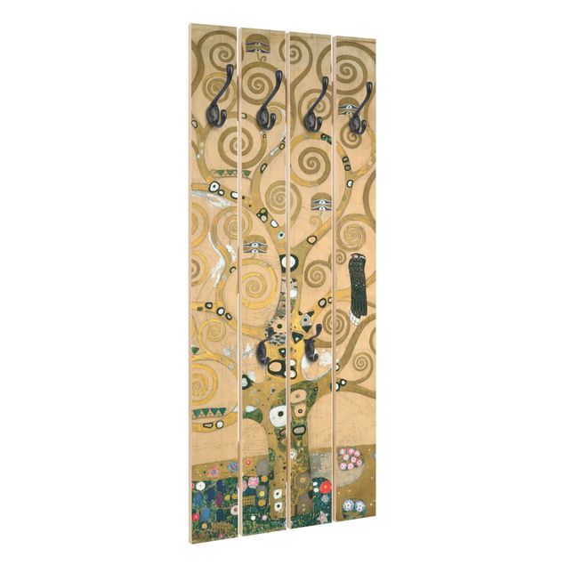 Porte-manteaux muraux effet bois Gustav Klimt - L'arbre de vie