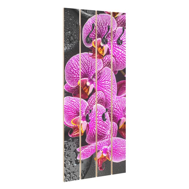 Porte-manteau en bois - pink orchid