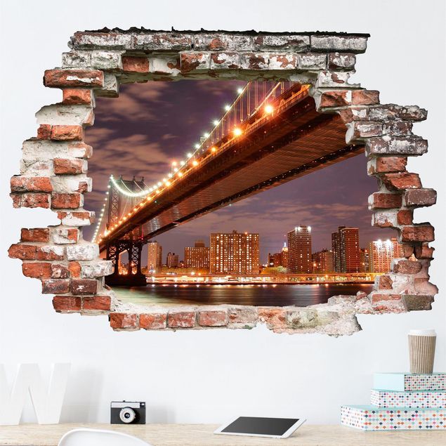 Stickers muraux New York Pont de Manhattan