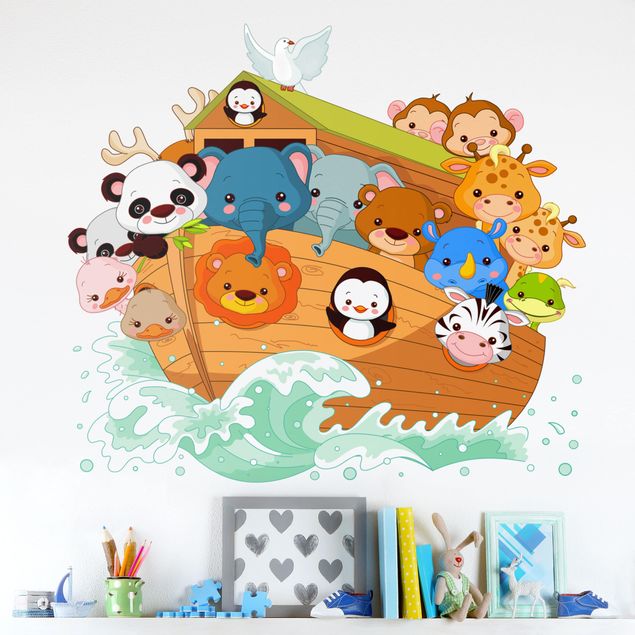 Déco chambre enfant L'arche de Noé avec des animaux illustrés