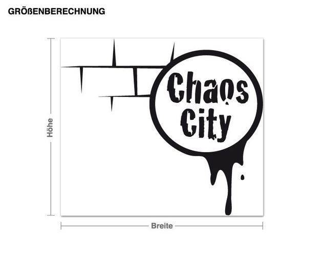 Sticker mural - Chaos City