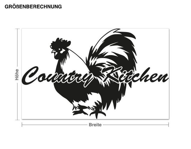 Sticker mural - Country Kitchen with Rooster