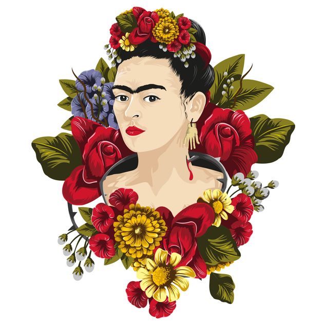 Adhésifs muraux Frida Kahlo - Roses