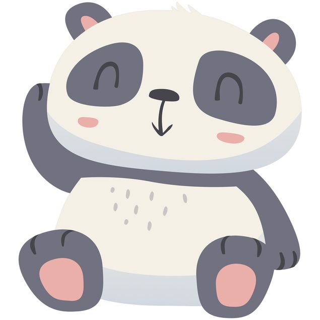 Stickers muraux animaux Panda doux