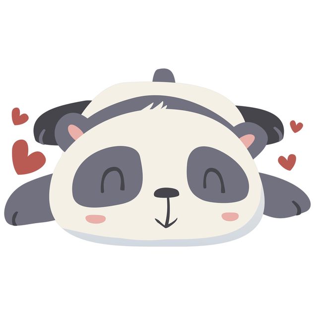 Sticker mur animaux Amorous Panda