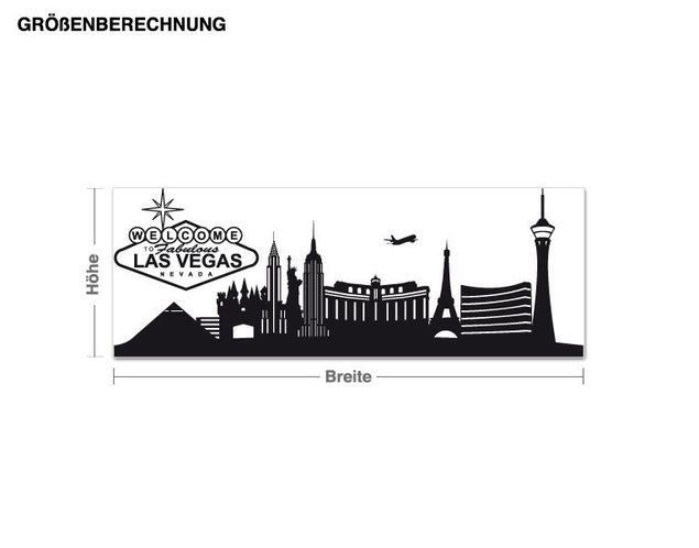 Sticker mural - Las Vegas Skyline with Lettering