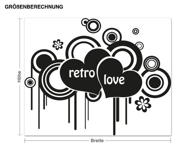 Sticker mural - Retro Love