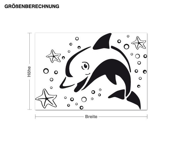Sticker mural - Jumping Dolphin