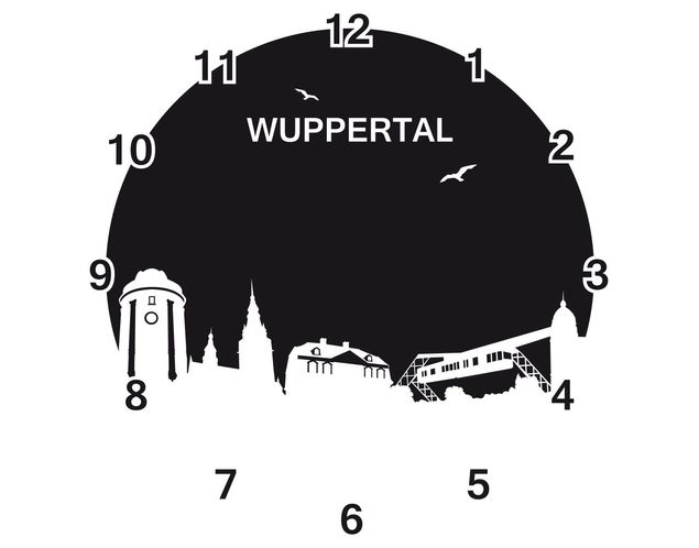 Stickers muraux villes Horloge No.RS170 Wuppertal