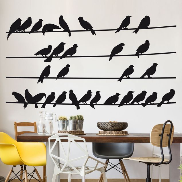 Sticker mural - No.IS21 Flock of Birds