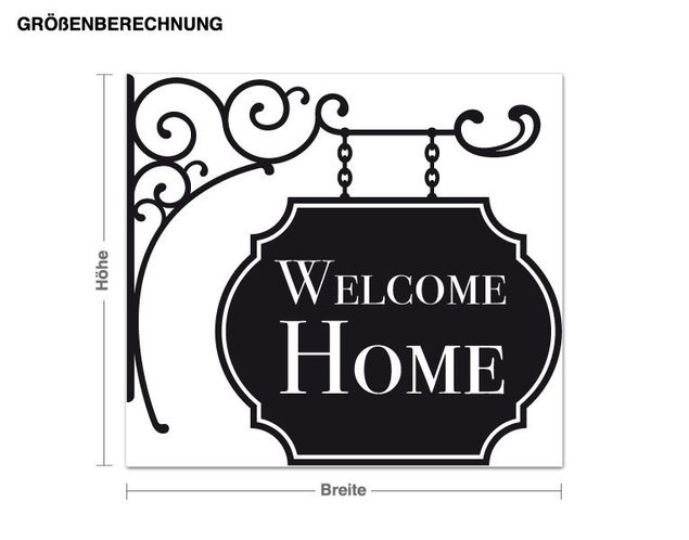 Sticker mural - Welcome Home Sign