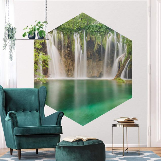 Papiers peints modernes Chute d'eau Plitvice Lakes