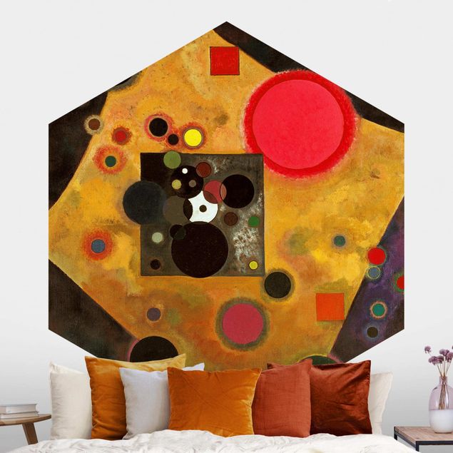 Déco murale cuisine Wassily Kandinsky - Accent en rose