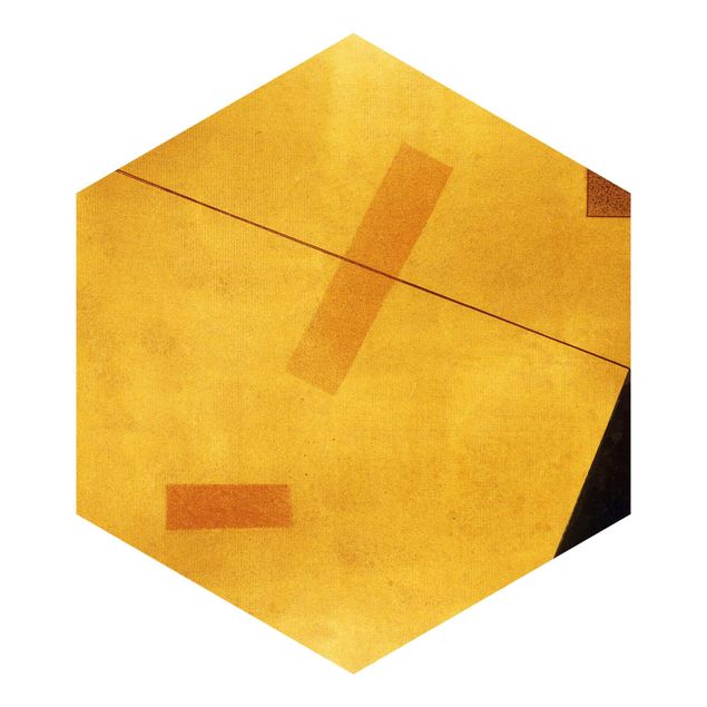 Papier peint jaune Wassily Kandinsky - Hors de la masse