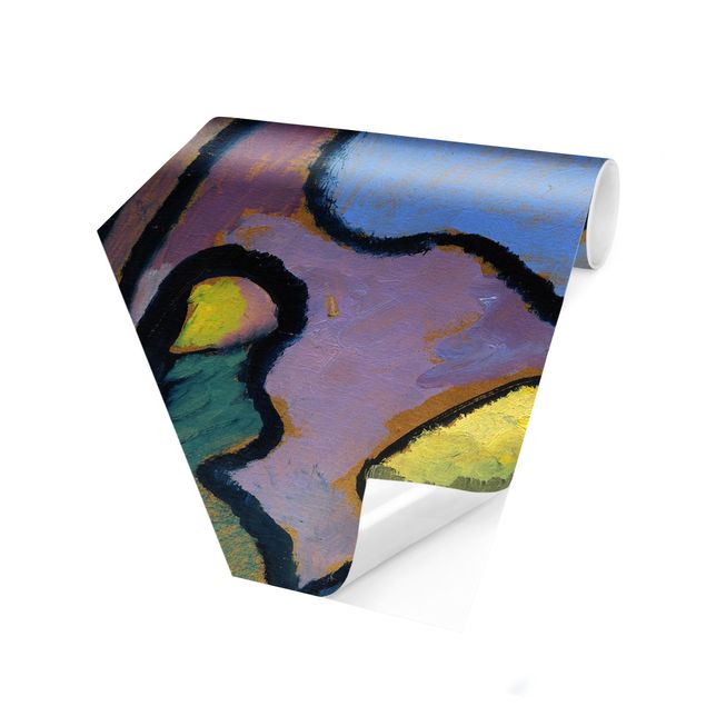 Papier peint hexagonal Wassily Kandinsky - Étude pour l'improvisation 10