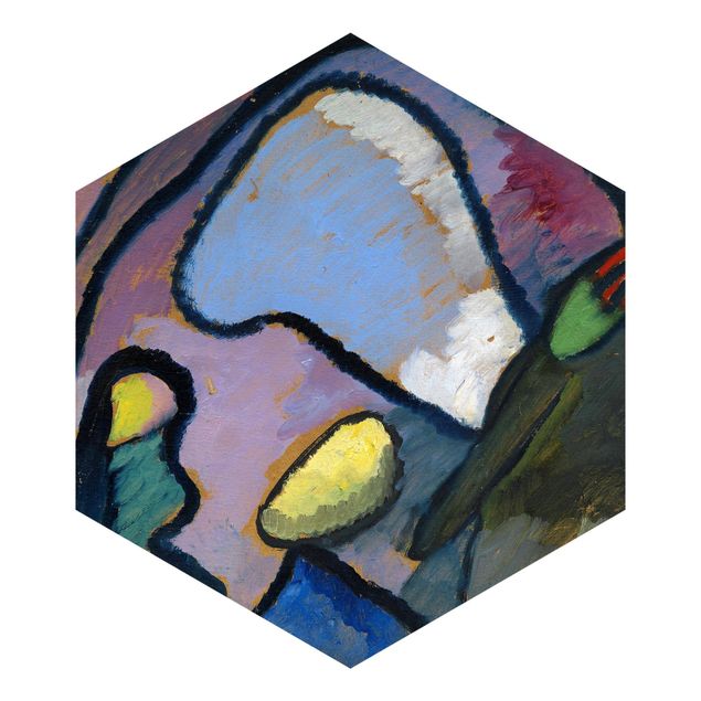 Tapisserie bleu Wassily Kandinsky - Étude pour l'improvisation 10
