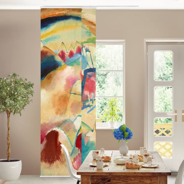 Tableaux Artistiques Wassily Kandinsky - Paysage avec église (Paysage avec taches rouges)