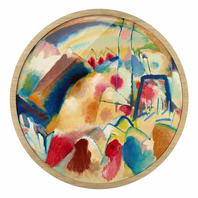 Tableaux reproduction Wassily Kandinsky - Paysage avec église (Paysage avec taches rouges)
