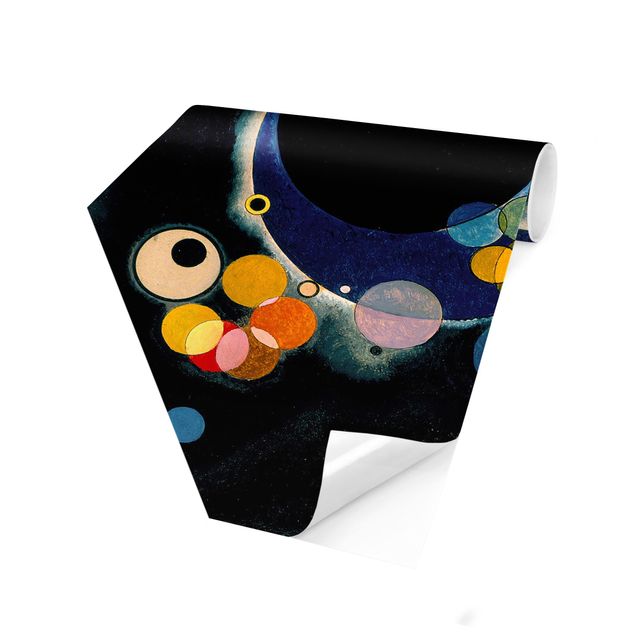 Papiers peintspanoramique hexagonal Wassily Kandinsky - Cercles d'esquisses