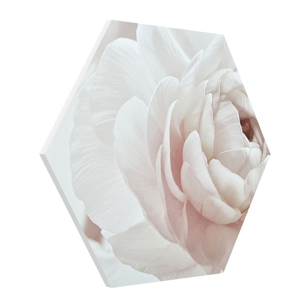 Tableau romantique amour Fleur blanche dans un océan de fleurs