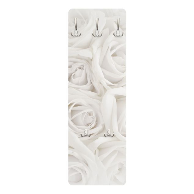 Porte-manteau fleurs - White Roses