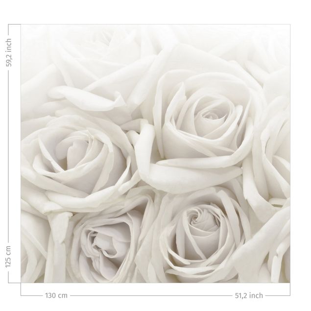 rideaux salon moderne White Roses