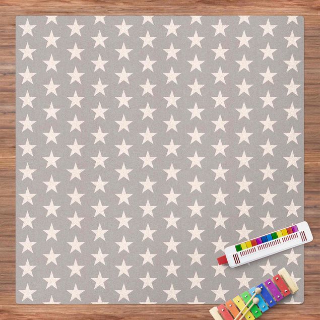 Décoration chambre bébé White Stars On Grey Background
