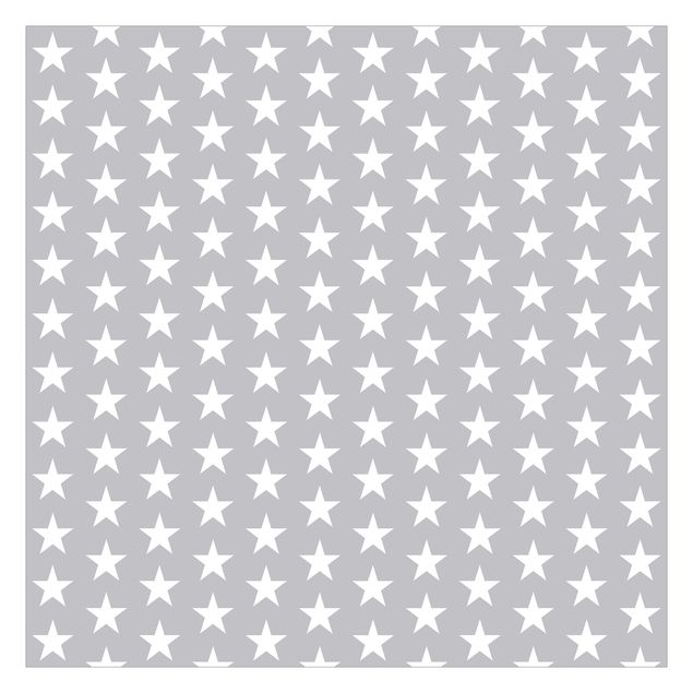 Papier peint - White Stars On Grey Background
