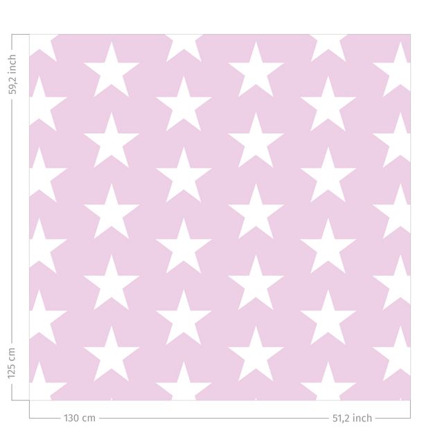 rideaux salon moderne White Stars On Light Pink