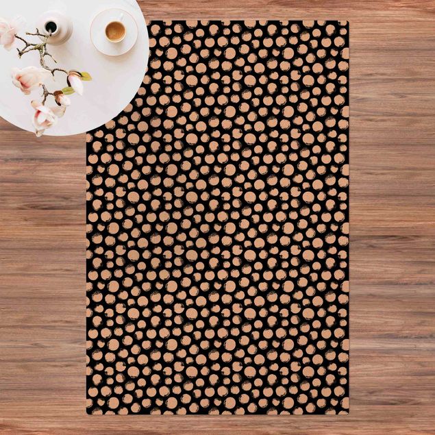 tapis contemporain White Ink Polka Dots On Black