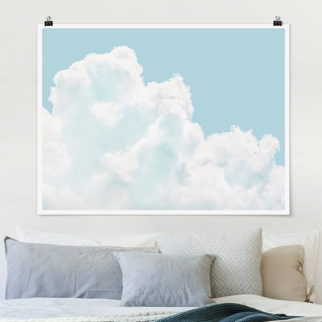Tableau moderne White Clouds In Sky Blue