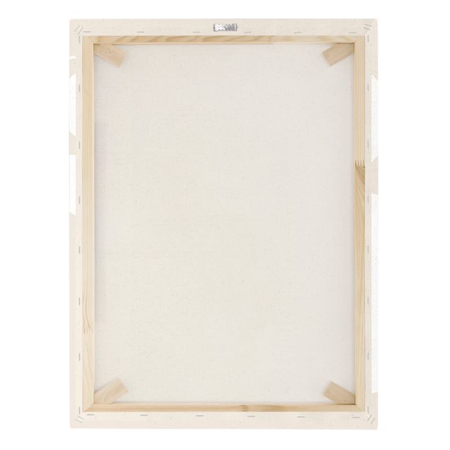 Tableau sur toile naturel - White Character - Antiqua Letter & - Format portrait 3:4