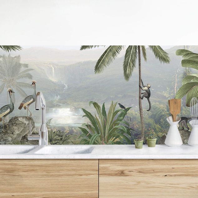 Déco murale cuisine Vue étendue sur les profondeurs de la jungle