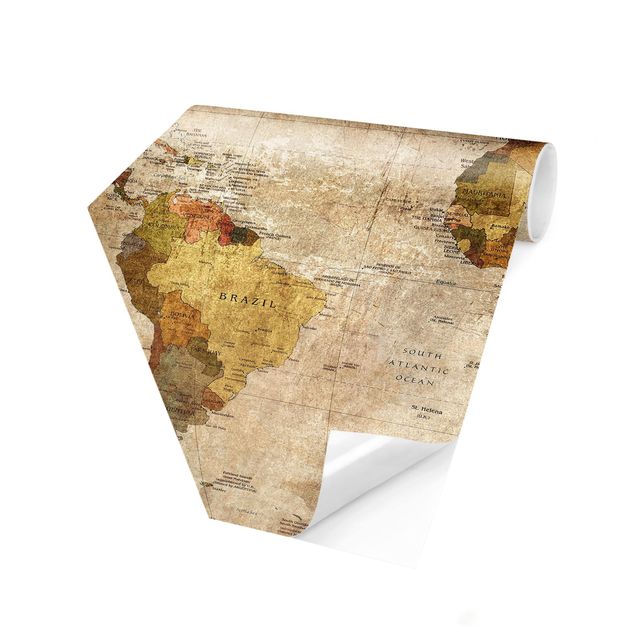 Papiers peints beige World Map