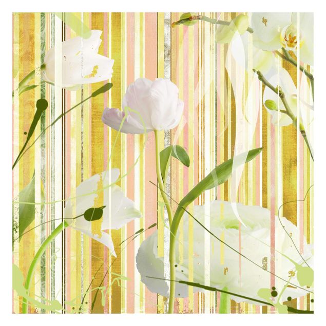 Papier peint - White Flower Print