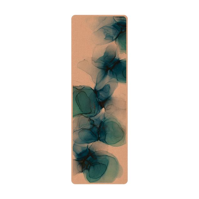 Tapis de yoga - Wild Flowers In Blue And Gold