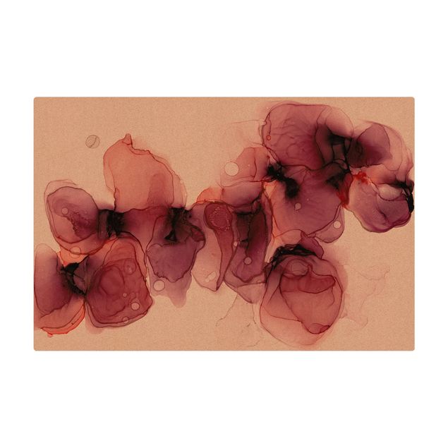Tapis en liège - Wild Flowers In Purple And Gold - Format paysage 3:2