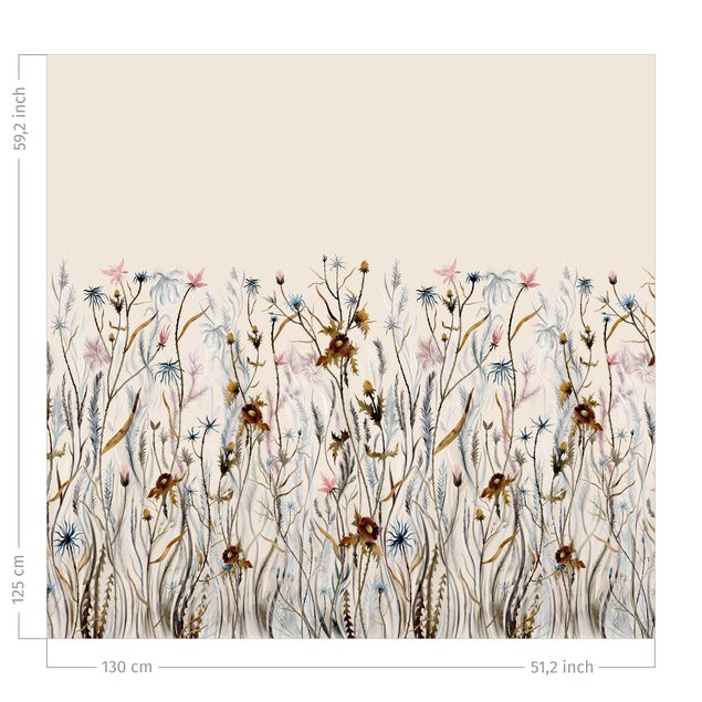 rideaux modernes Dried Wildflower Meadow