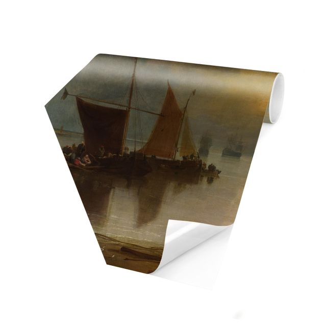 Papier peint panoramique hexagonal William Turner - Soleil se levant à travers la vapeur