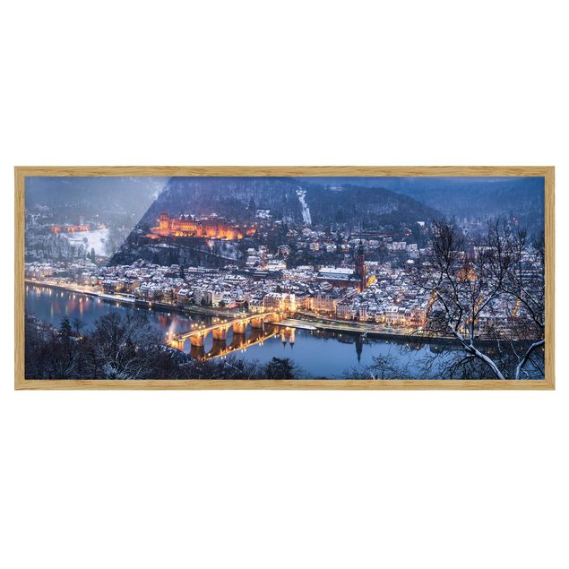 Tableau ville du monde Heidelberg en hiver