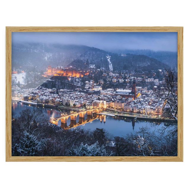 Tableau ville du monde Heidelberg en hiver
