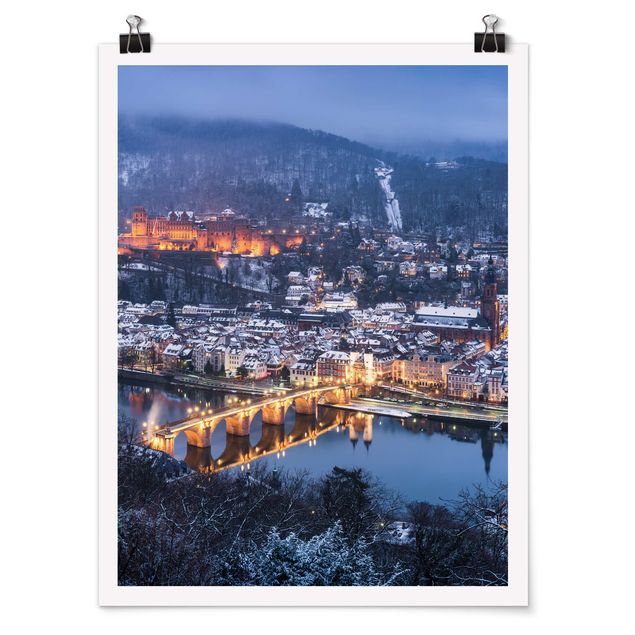 Poster architecture Heidelberg en hiver