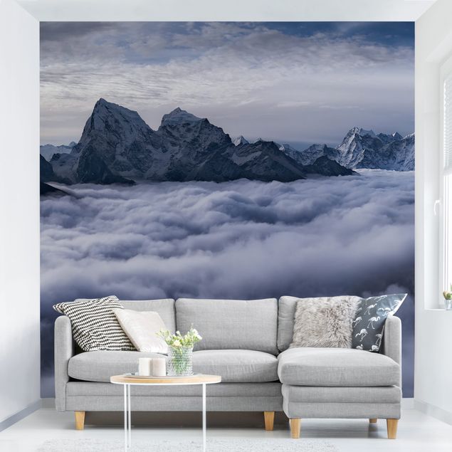 Papier peint montagne Mer de nuages dans l'Himalaya