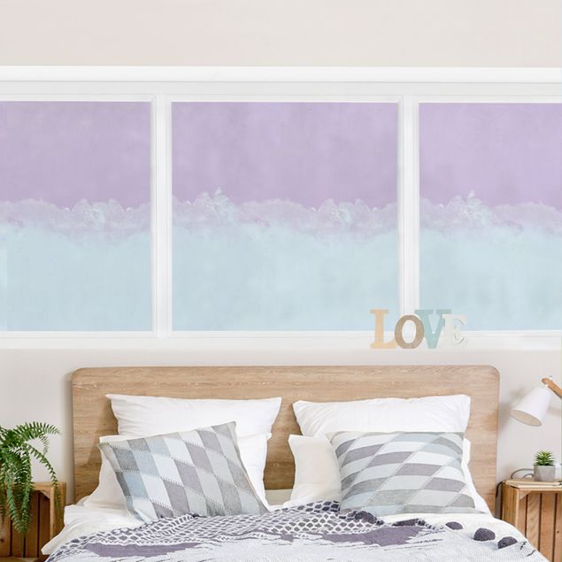 Décoration pour fenêtre - Jeu de couleurs nuageux lilas